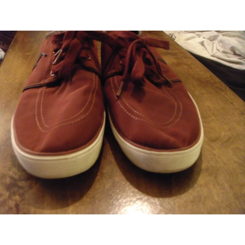 Mens Polo By ralph Lauren Faxon low 13D burgundy tie shoes